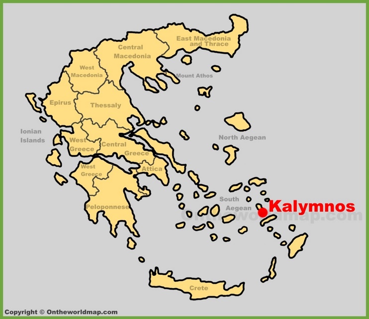 Kalymnos location on the Greece map