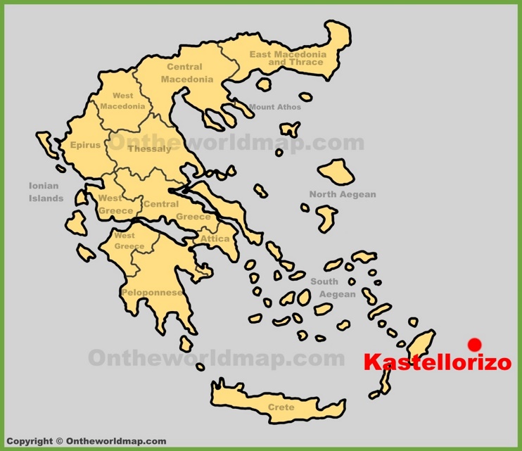 Kastellorizo location on the Greece map