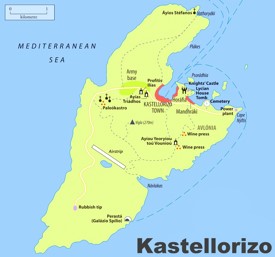 Kastellorizo sightseeing map