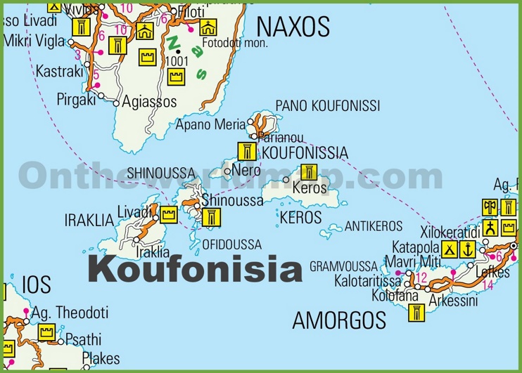 Koufonisia tourist map