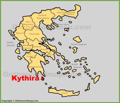 Kythira Location Map