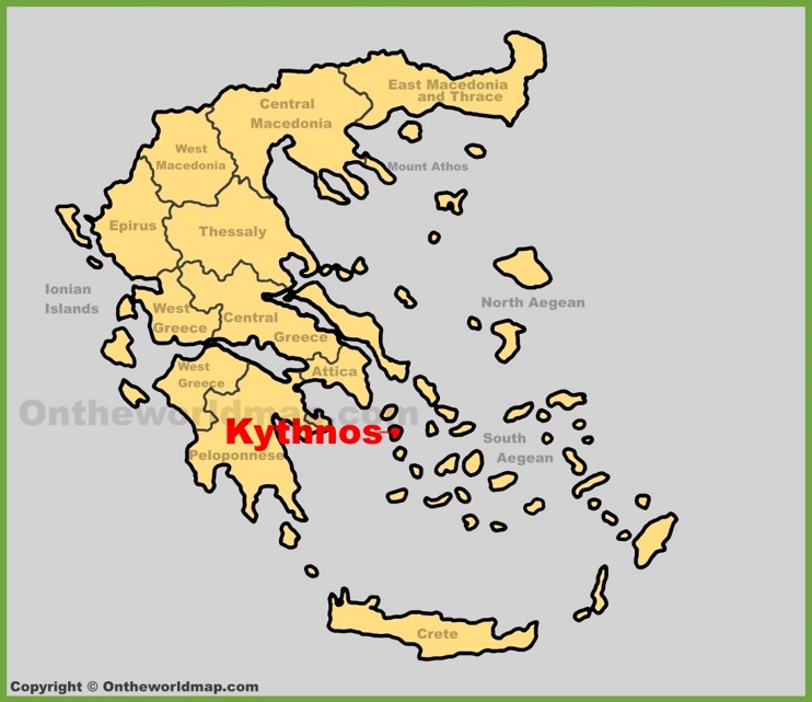 Kythnos location on the Greece map