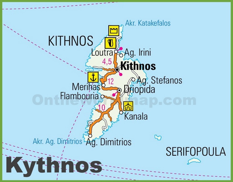 Kythnos road map