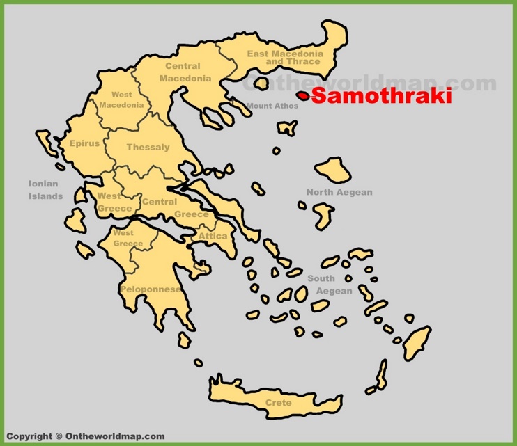 Samothraki location on the Greece map