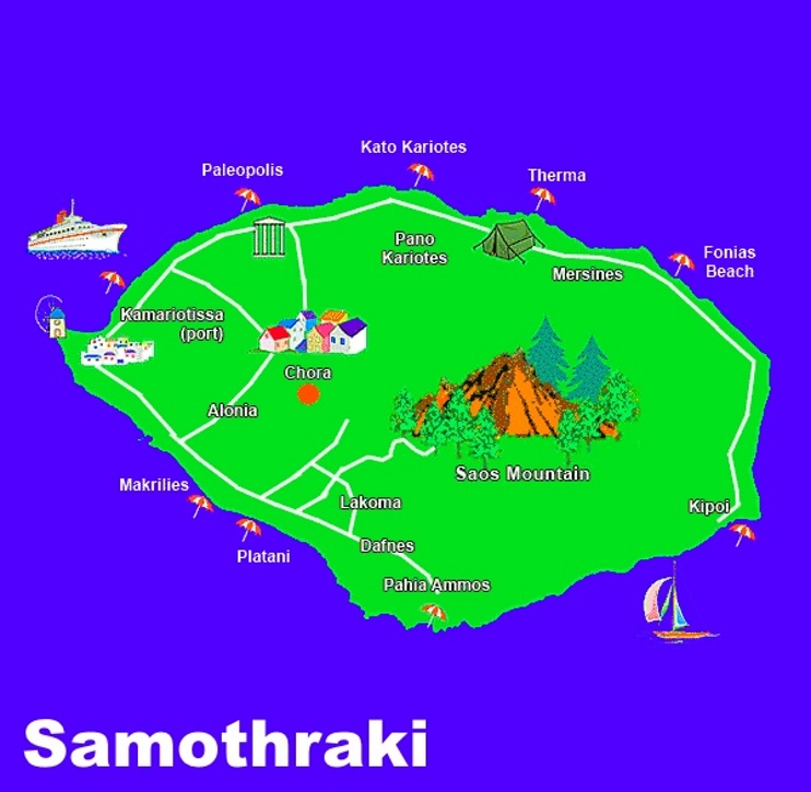 Samothraki tourist map