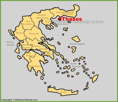 Thasos Location Map
