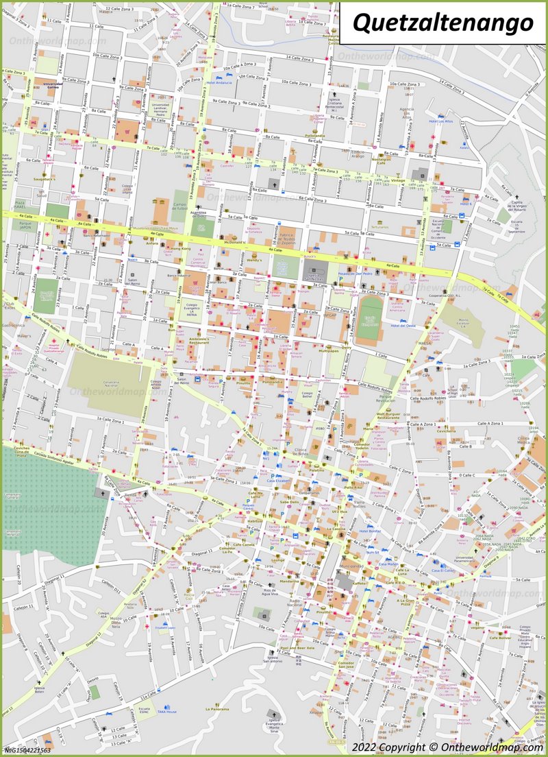 Quetzaltenango Map Guatemala Detailed Maps Of Quetzaltenango