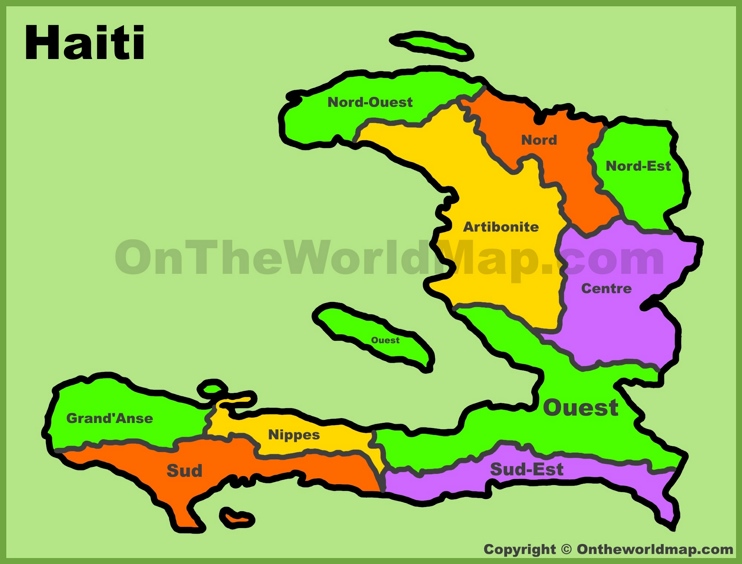 Administrative map of Haiti