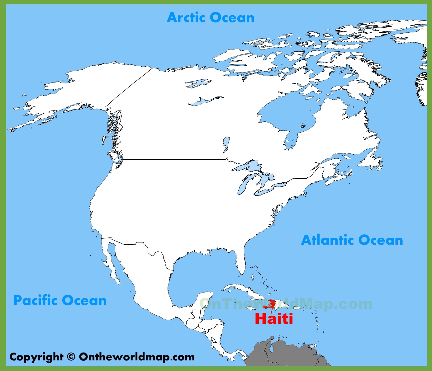 Haiti Location On The North America Map