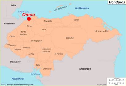 Omoa Location Map