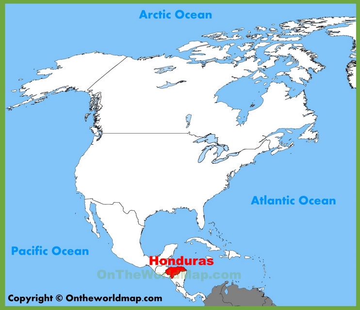 Honduras location on the North America map