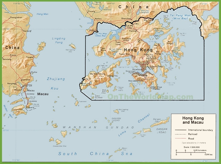Hong Kong political map