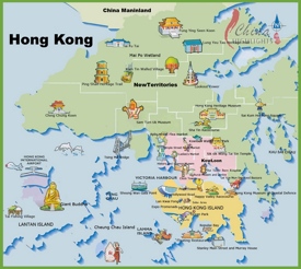 Travel map of Hong Kong