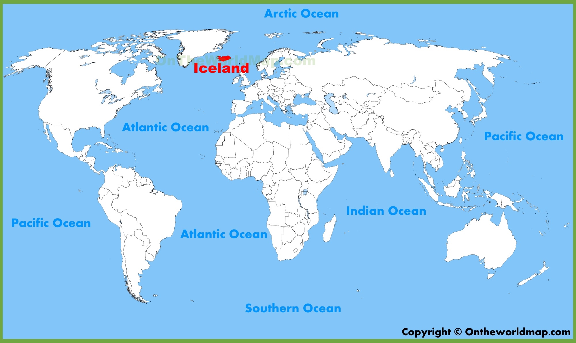 iceland on a world map Iceland Location On The World Map iceland on a world map