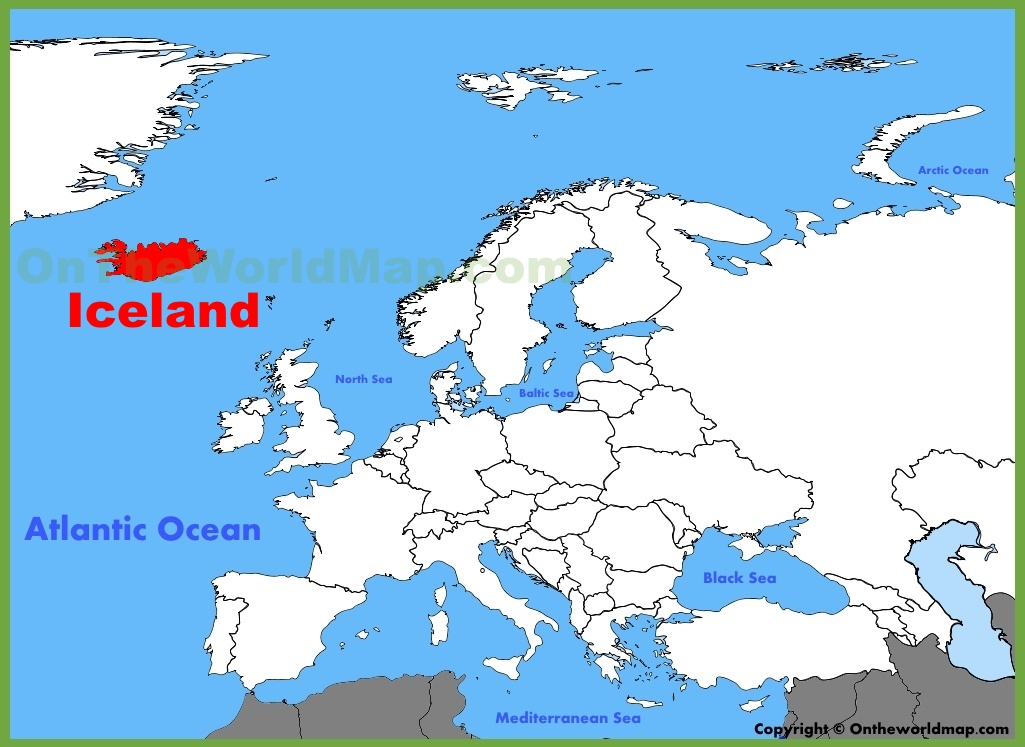 Iceland Location On The Europe Map