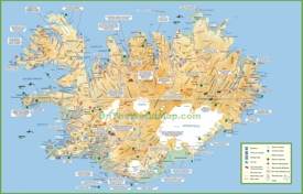 Iceland tourist map