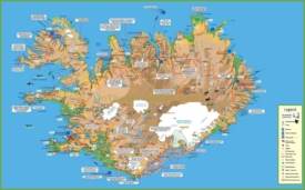Travel map of Iceland