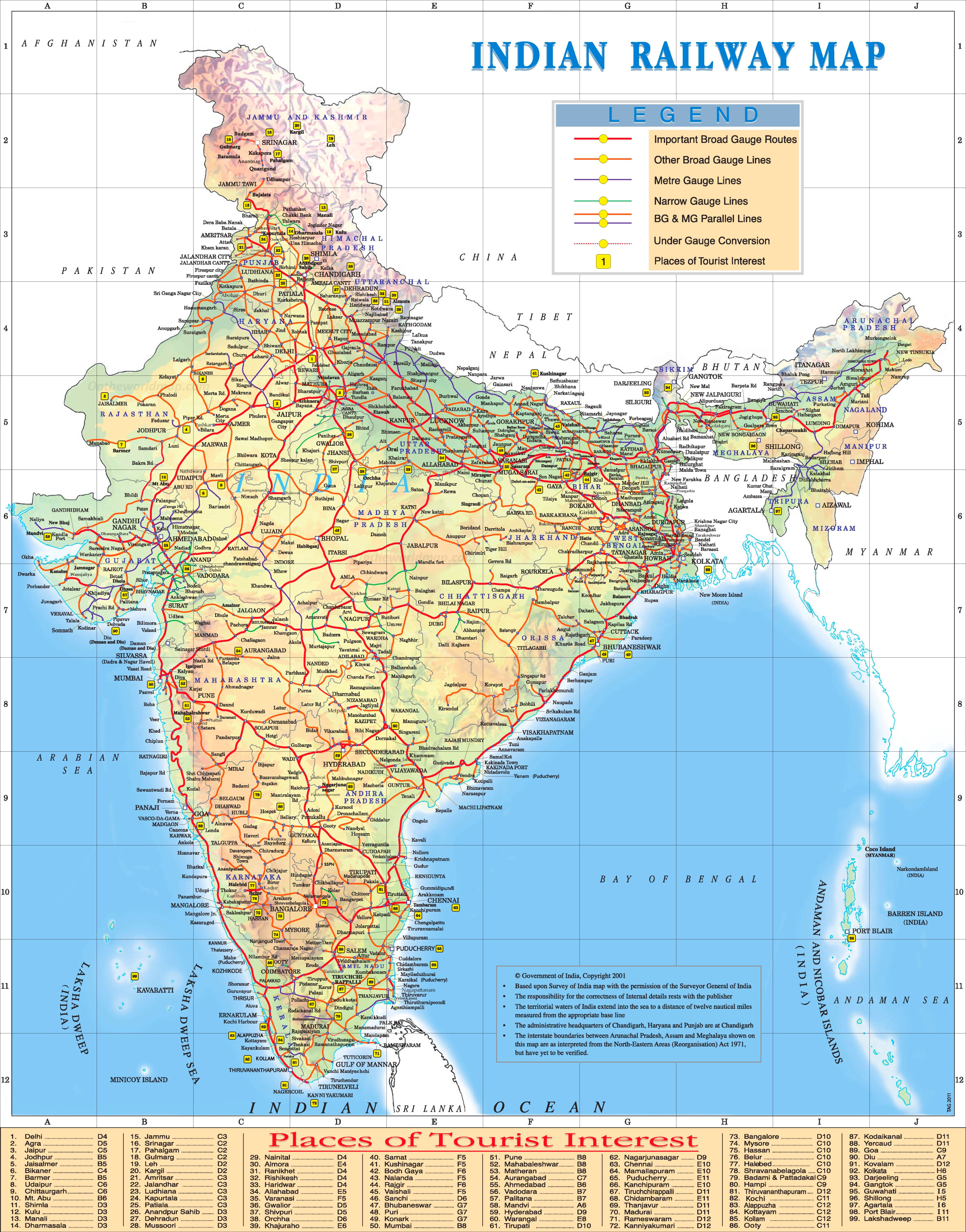 India Map With Railway Route Image to u