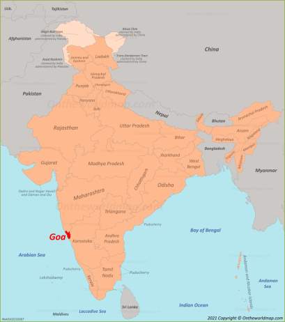 Goa Location Map