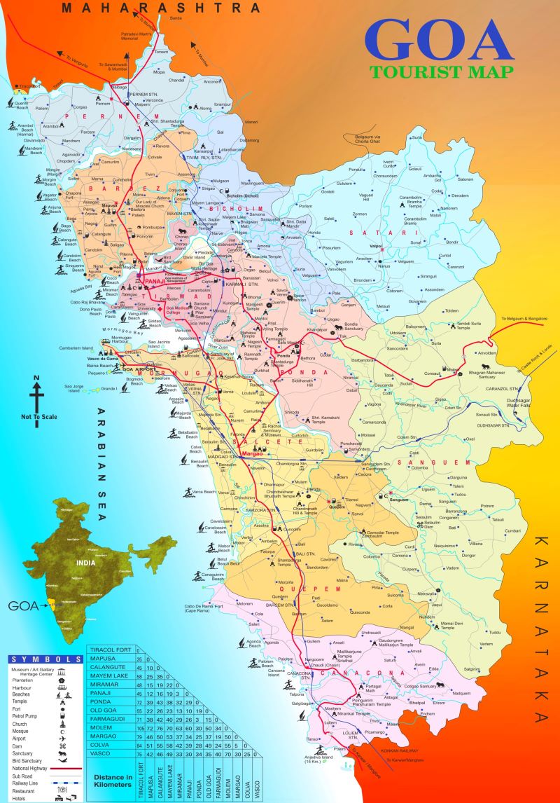 Goa Tourist Map