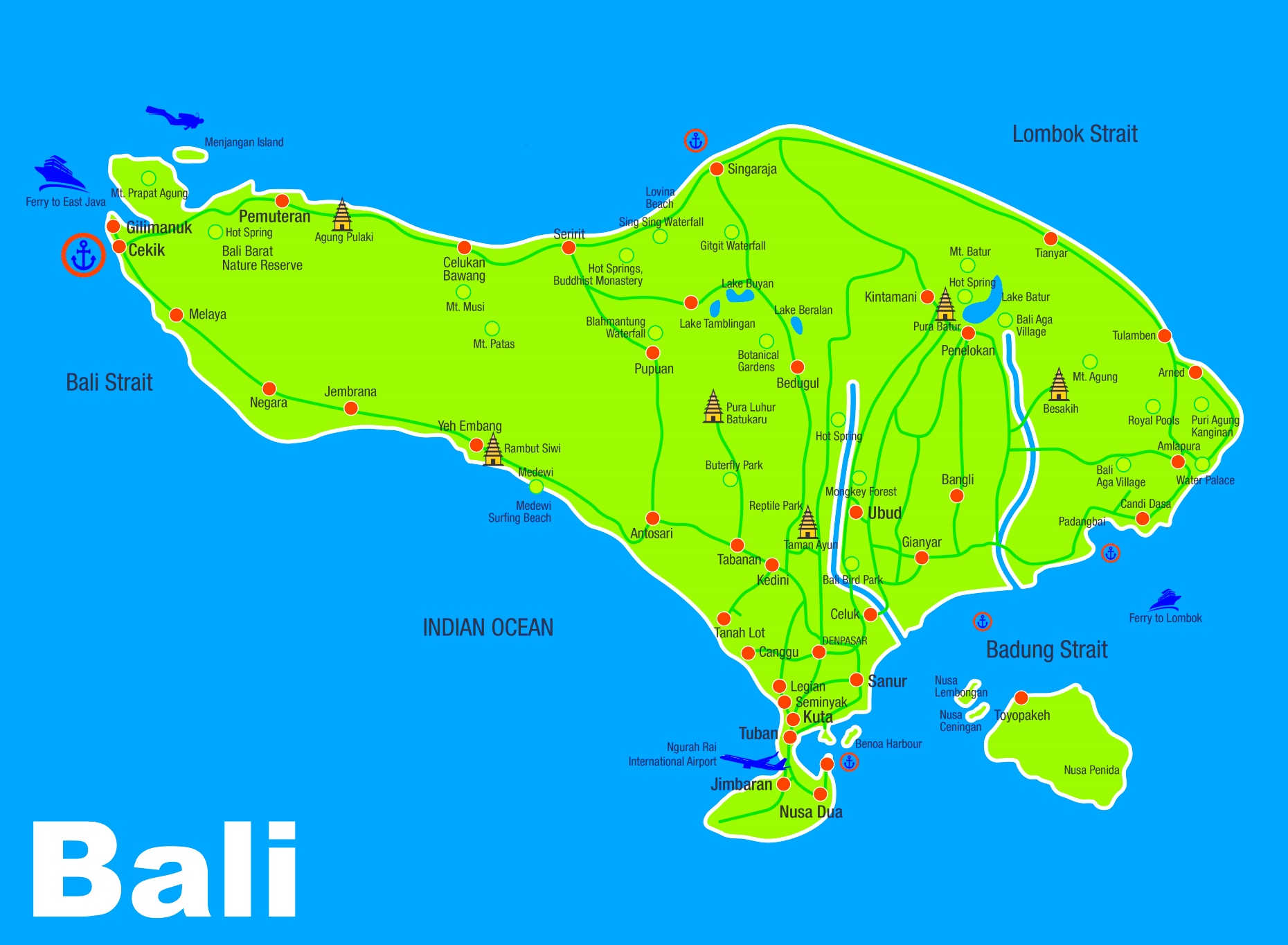 Bali Sightseeing Map Ef Bb Bf