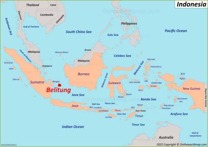 Belitung Island Location Map