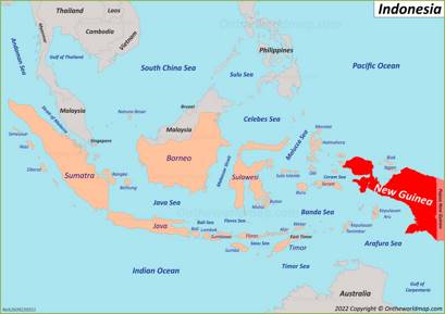 New Guinea Maps Indonesia Maps Of New Guinea Island