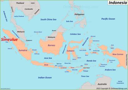 Simeulue Island Location Map