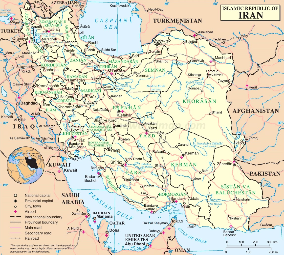 Iran Political Map