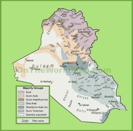 Map of ethnic groups in Iraq