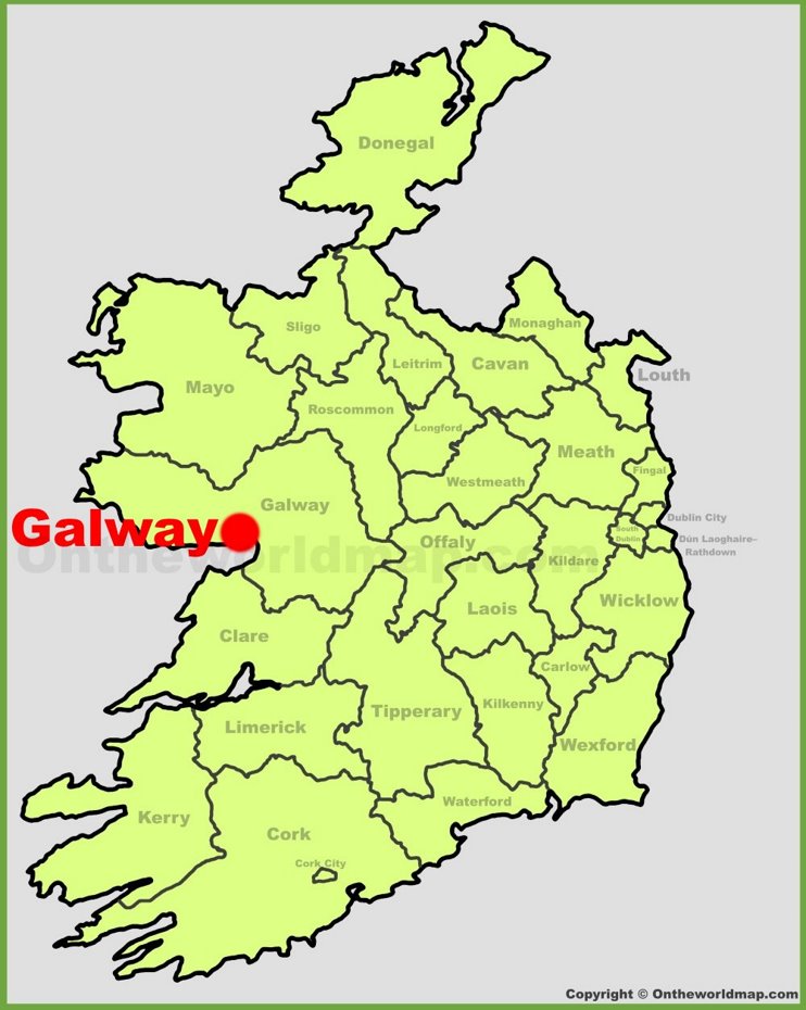 Galway location on the Ireland map