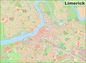 Large detailed map of Limerick