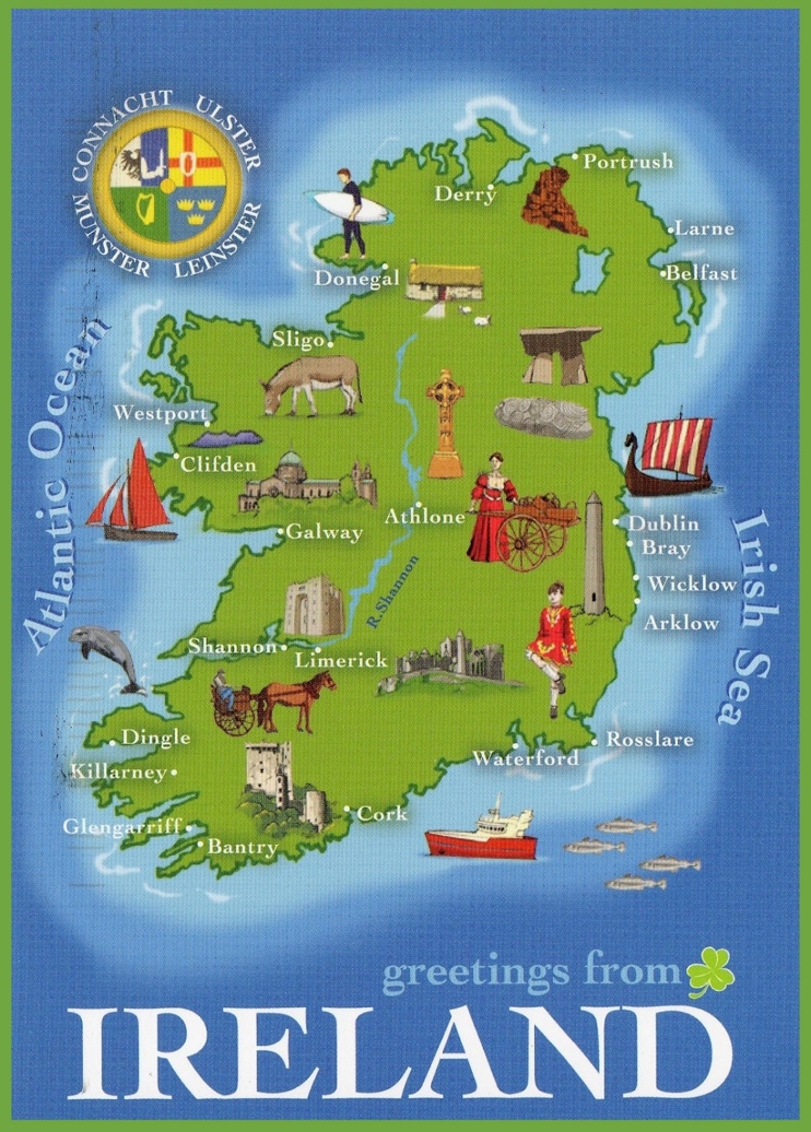 Ireland tourist map
