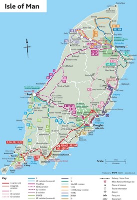 Isle of Man bus map
