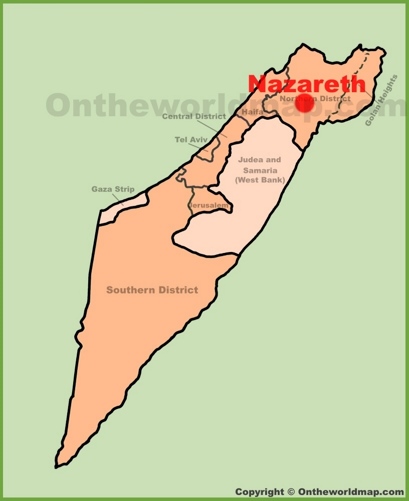 Nazareth Location Map