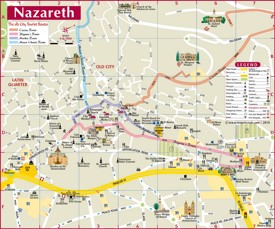 Nazareth sightseeing map