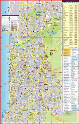 Tel Aviv tourist attractions map