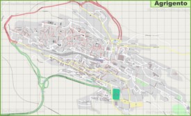 Large detailed map of Agrigento