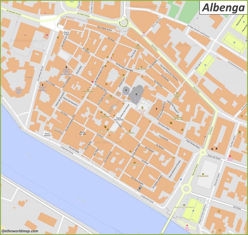 Albenga Old Town Map
