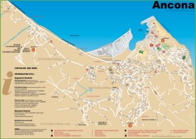 Ancona tourist map