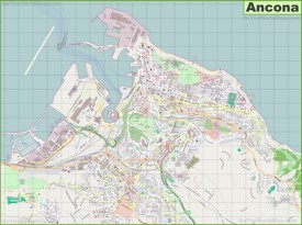 Large detailed map of Ancona