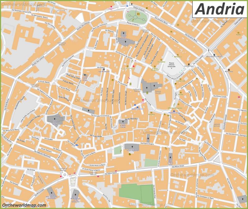 Andria Old Town Map
