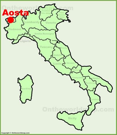 Aosta Location Map