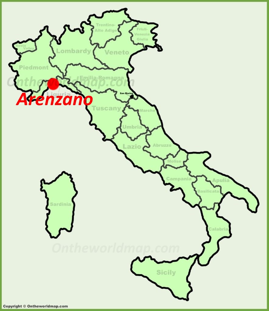 Arenzano location on the Italy map