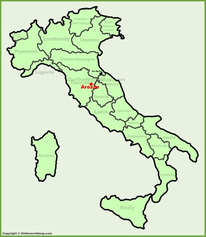 Arezzo Location Map