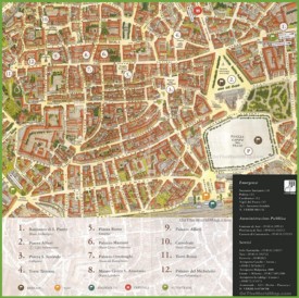 Asti sightseeing map