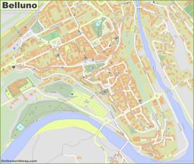 Belluno Old Town Map