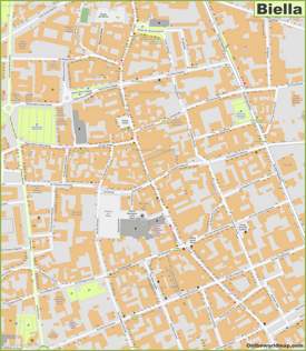 Biella Old Town Map