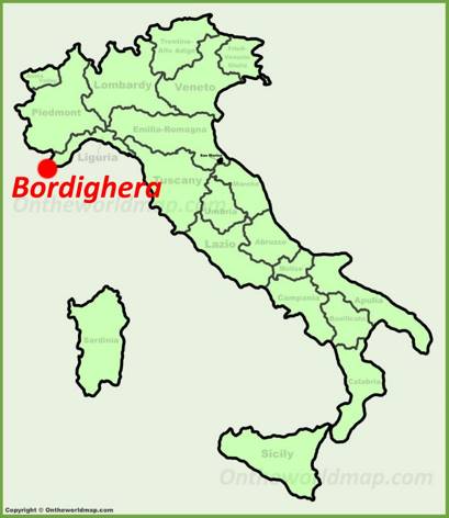 Bordighera Location Map