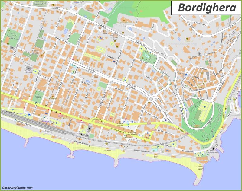 Bordighera Town Center Map